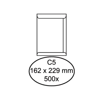 Envelop Quantore akte C5 162x229mm wit 500 st
