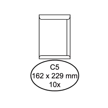 envelop hermes akte c5 162x229 100gr 10st wit