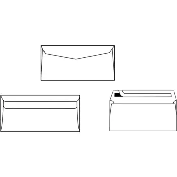 envelop venster 114x229mm vr zk 80gr wit