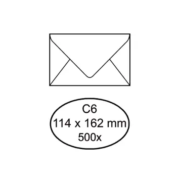 Envelop bank 114x162mm 70gr wit