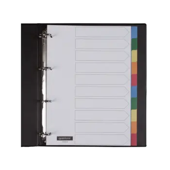 Tabbladen Quantore 4-gaats 10-delig assorti