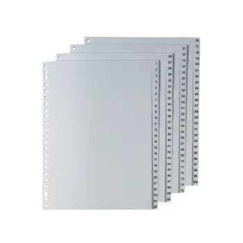 Tabbladen kunststof A4-23r 1-100