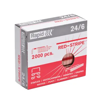 Nietjes 2000 stuks 24/6 redstripe