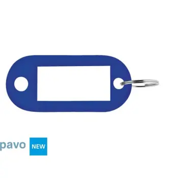 Sleutellabel plastic donkerblauw (100)