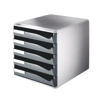 Ladenbox grijs 5 laden