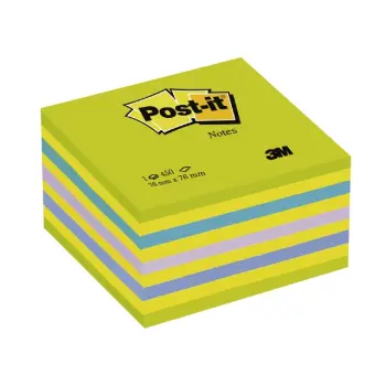 3m post-it kubus 76x76mm neon