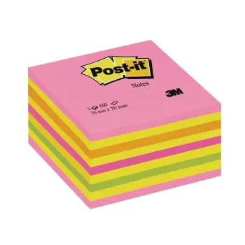 3m post-it blok 76x76mm neon