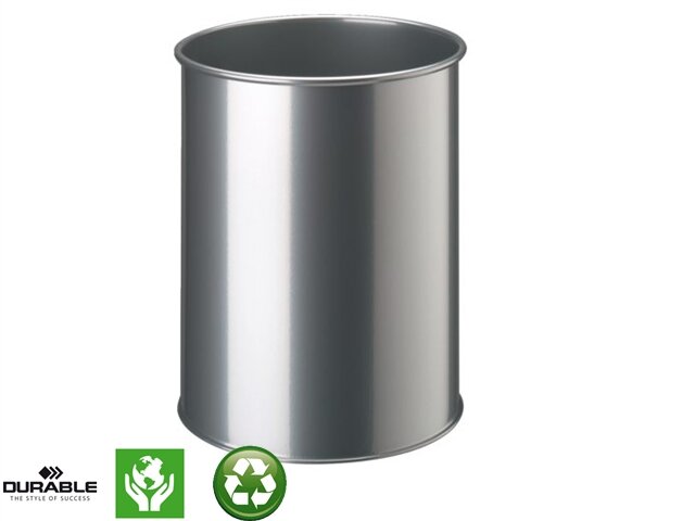 Papierbak zilver metalic 15ltr