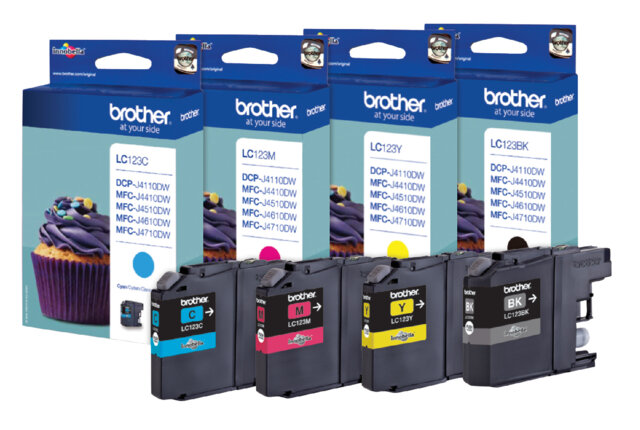 Brother inktcartridge blauw lc-123c