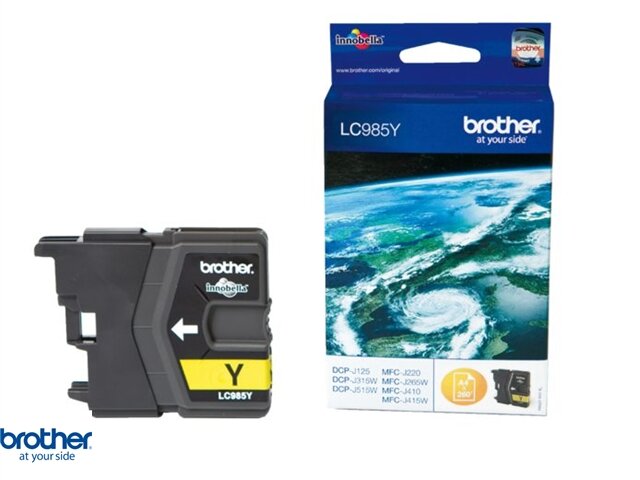 Brother inktcartridge lc985bk  geel