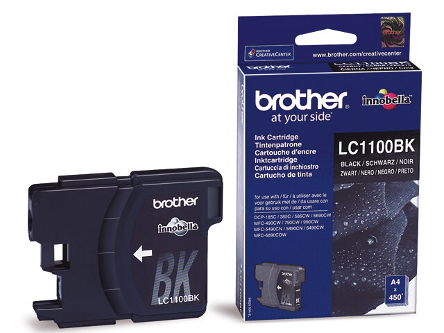 Brother inktcartridge zwart  lc1100