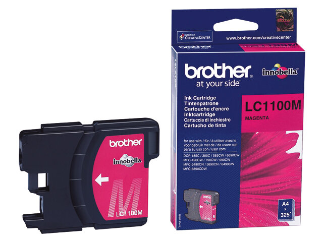 Brother inktcartridge rood   lc1100