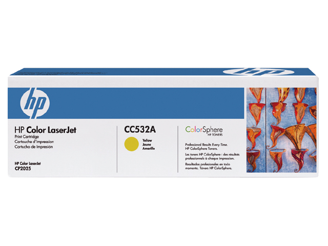 Tonercartridge hp cc532a geel