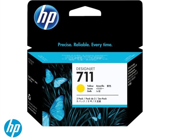 Hp inktcartridge cz136a 711xl  geel