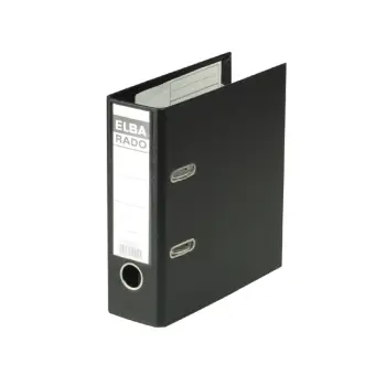 Ordner elba plast a5 75mm pvc zwart