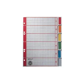 tabbladen leitz 4350 a4 4r karton 6dlg grijs