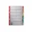 tabbladen leitz 4350 a4 4r karton 6dlg grijs