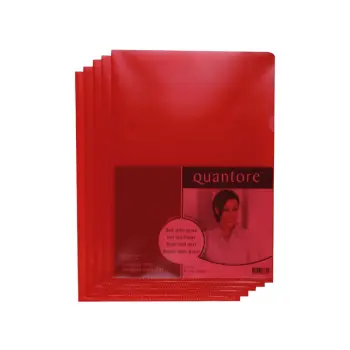 Insteekmap L-model Quantore A4 PP 0.12mm rood