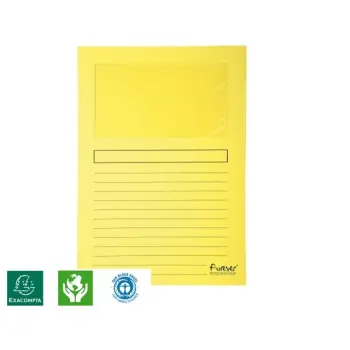 Insteekmap l-model+venster geel a4