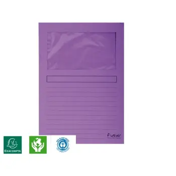 Insteekmap l-model+venster paars a4 (100)