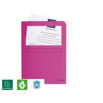 Insteekmap l-model+venster roze  a4 (100)