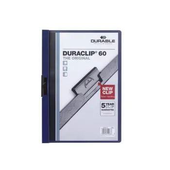 klemmap durable 2209 a4 pl/tr 6mm donkerblauw
