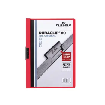klemmap durable 2209 a4 pl/tr 6mm rood