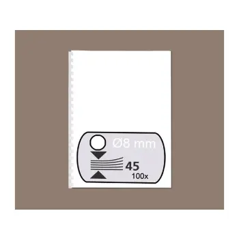 Bindrug 21-ring wit 100st 8 mm