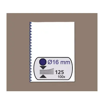 Bindrug 21-ring blauw100st16mm