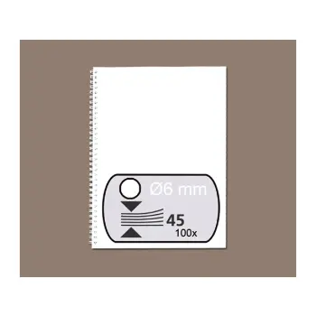 draadrug gbc 6mm 34r wit