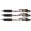 Balpen Quantore Grip drukknop zwart medium