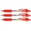 Balpen Quantore Grip drukknop rood medium