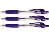Balpen Quantore Grip drukknop blauw medium