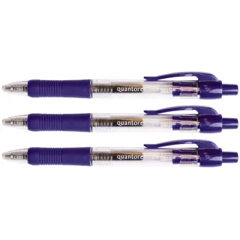 Gelschrijver Quantore grip drukknop 0.7mm