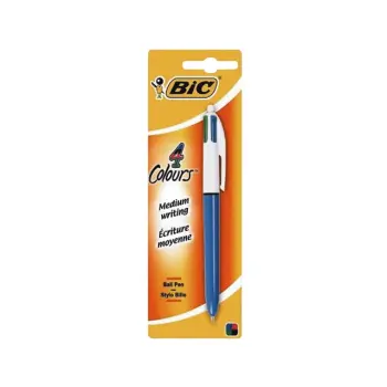 Balpen bic 4kleuren medium blister