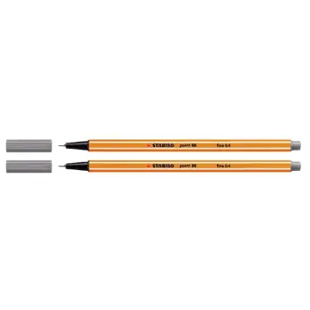 fineliner stabilo point 88 donkergrijs