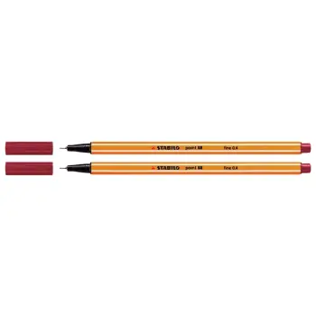 fineliner stabilo point 88 donkerrood