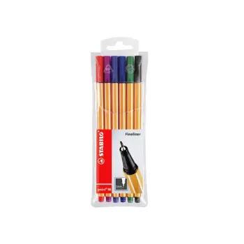 Fineliner stabilo point 88 6st ass