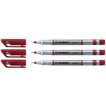 Fineliner stabilo sensor 189   rood