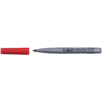 Bic viltstift pocket perm.1.1mm rood