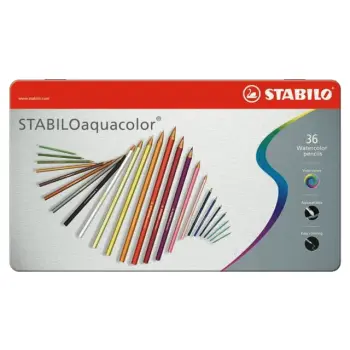 kleurpotloden stabilo aquacolor 36st metalen