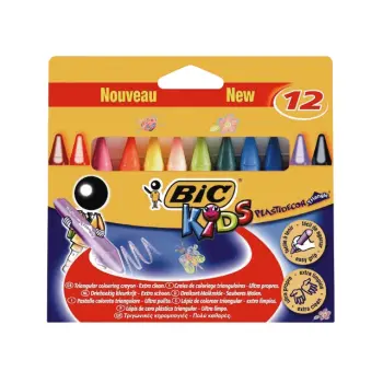kleurkrijt bic 857 plastidecor triangel