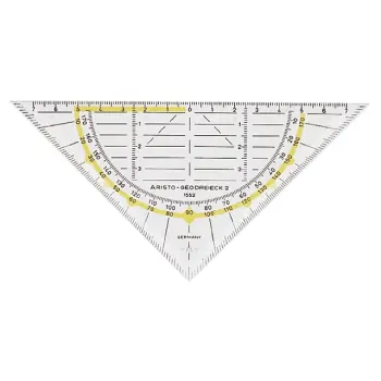 Geodriehoek a1552 160mm transparant