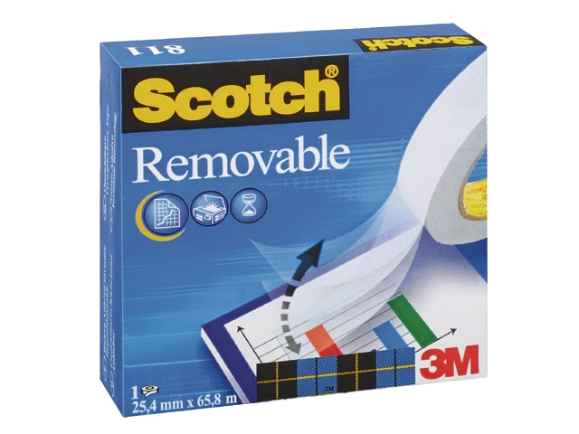 plakband 3m scotch 811 19mmx33m magic verwijd