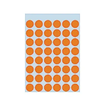 etiket herma 1864 rond 12mm 240st fluor oranj
