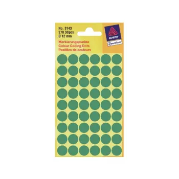 etiket avery zweck 3143 12mm 270st groen