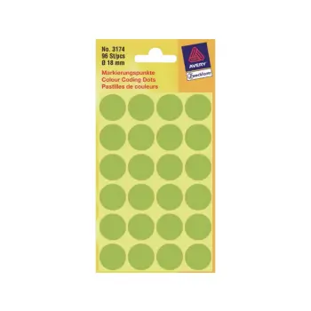 etiket avery zweck 3174 18mm 96st fluor groen