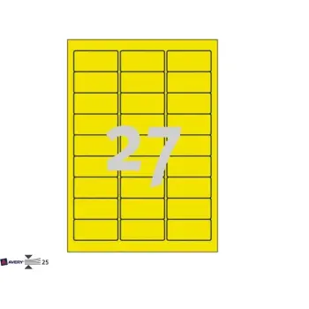 etiket avery neon 63.5x29.6mm 675st