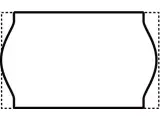prijsetiket voor s14 26x16mm n-perm wit
