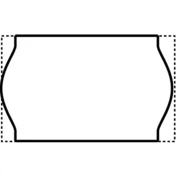 prijsetiket voor s14 26x16mm n-perm wit